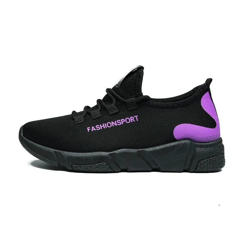 Purple Fooraabo/Женская обувь для бега; модель года; Черная Женская спортивная обувь; женские кроссовки; дышащая обувь на шнуровке; Chaussure Femme sapato feminino - Color: Purple