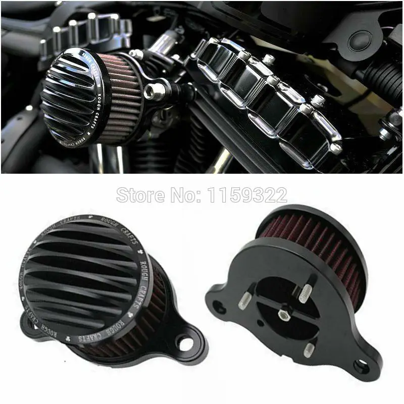 Черный воздушный фильтр Moto rcycle воздухоочиститель для Harley Sportster XL Iron 883 XL1200 48 72 2004