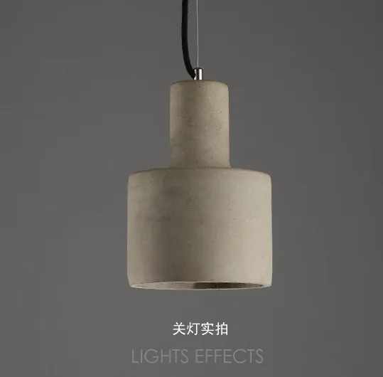 Креативный цементный подвесной светильник в стиле индастриал Лофт винтажные