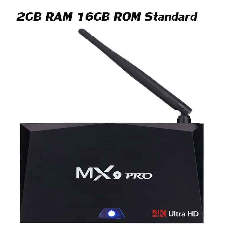 MX9 PRO RK3328 ТВ приставка Android 7,1 Bluetooth 4,0 4 ГБ 32 ГБ/2 ГБ+ 16 Гб WiFi 2,4G четырехъядерный 3D игры HDCP HDMI смарт медиаплеер - Цвет: 2GB RAM 16GB ROM