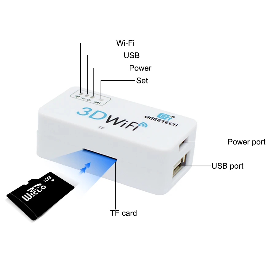 Запчасти и аксессуары для 3D принтера Geeetech WiFi беспроводной модуль Mini Wifi USB2.0
