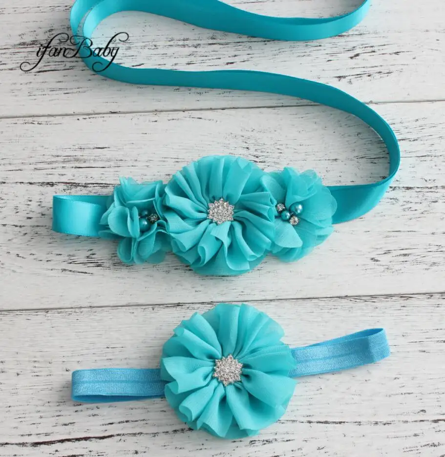 Turquoise Модный женский пояс с цветком, пояс для детей, девочек, женщин - Цвет: Turquoise