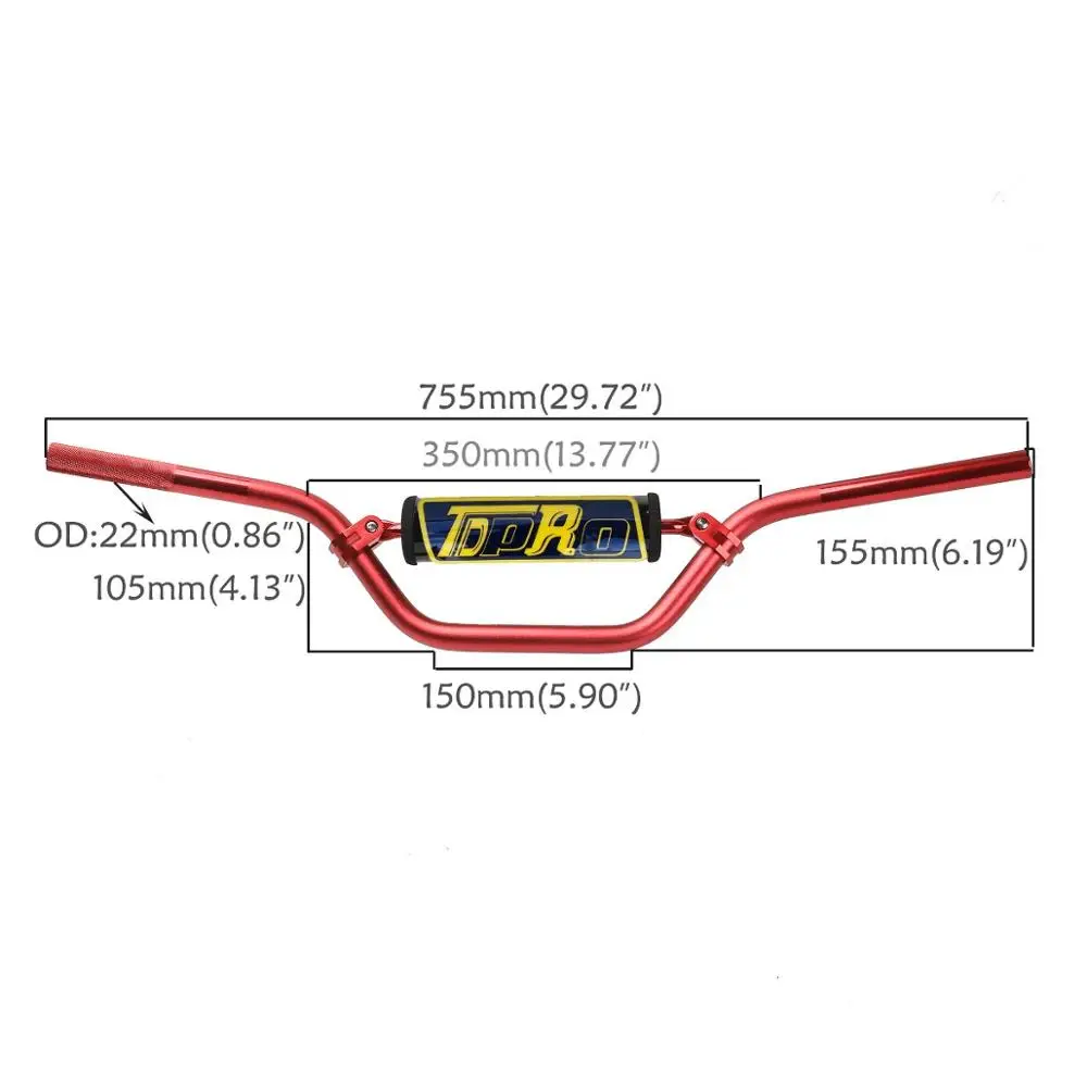 Круглое крепление TDPRO на руль мотоцикла 7/8 дюйма 22 мм с ЧПУ для 110cc 125cc 140cc CRF70 CRF50 XR50