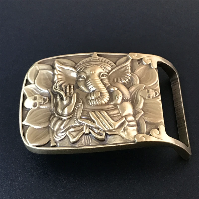 Пряжка для ремня в виде слона из твердой латуни аксессуары рукоделия мужские
