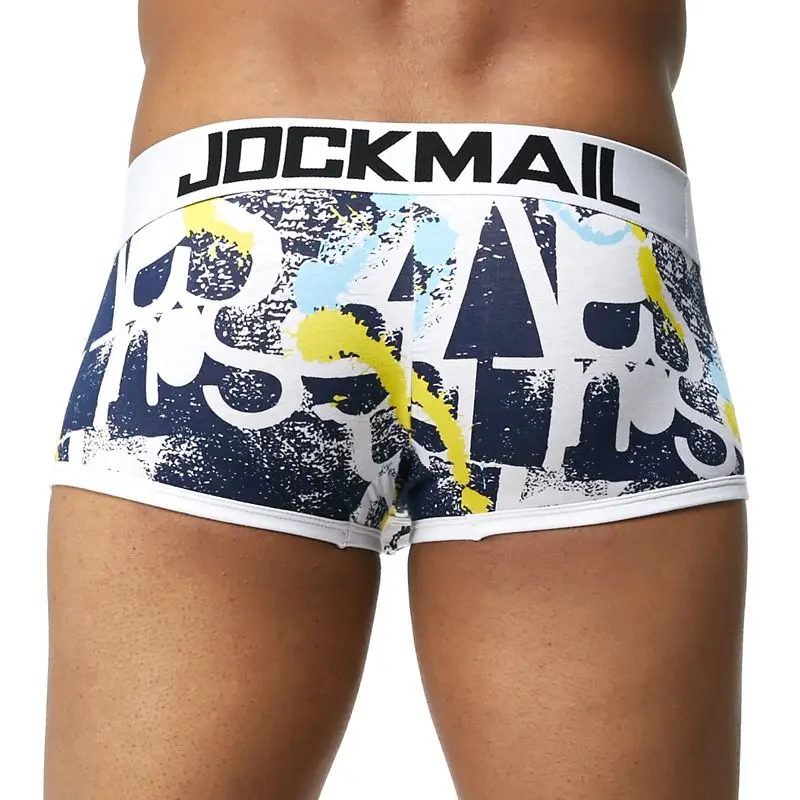 JOCKMAIL, модное сексуальное нижнее белье для мужчин, милый мультяшный принт, мужские боксеры, удобные трусики, мягкие дышащие мужские трусы