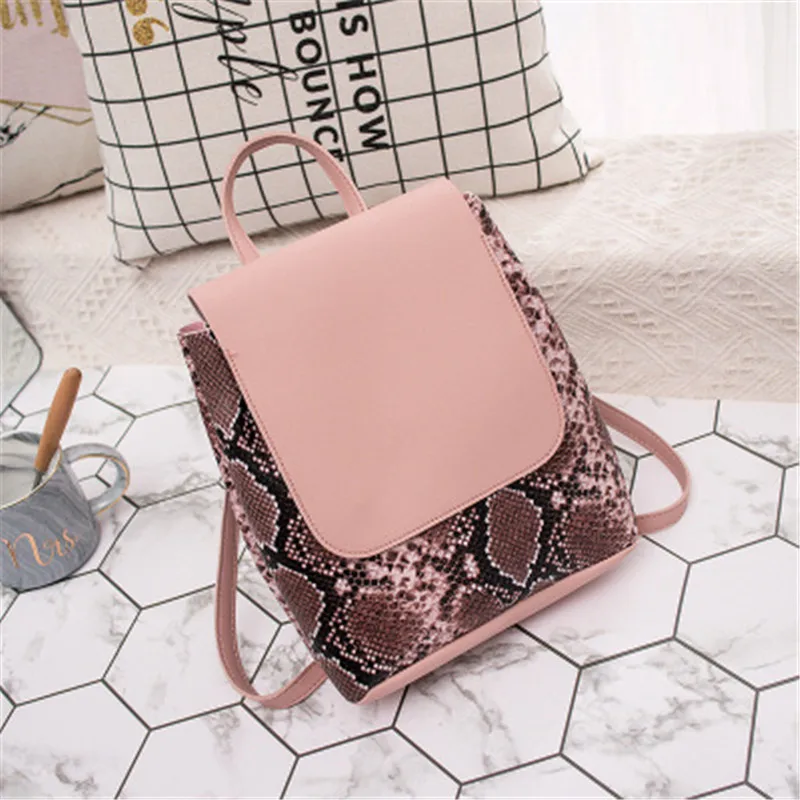 

CHALLEN brand ladies bag 2018 autumn and winter new Korean version of the wild retro snake pattern shoulder diagonal package