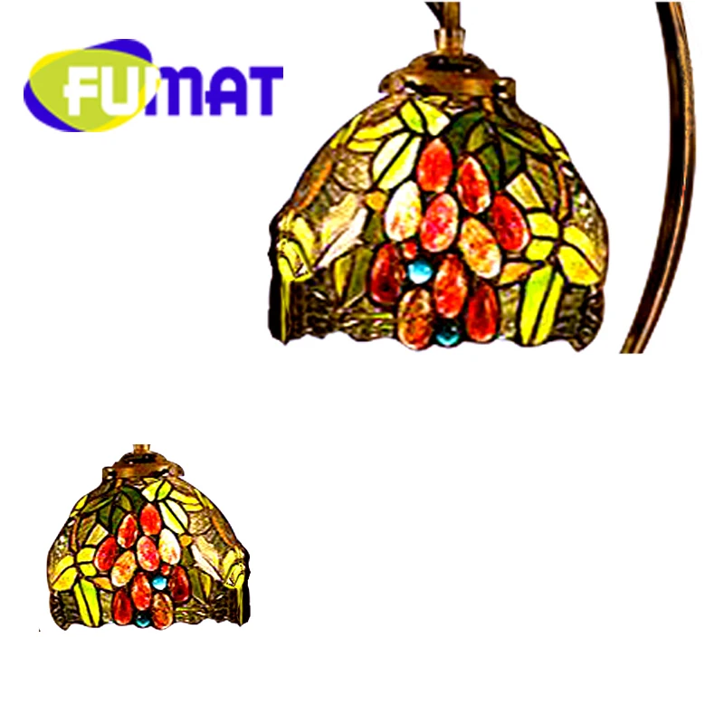 Настольная лампа FUMAT Tiffany светодиодная Витражная с цветком винограда для сада