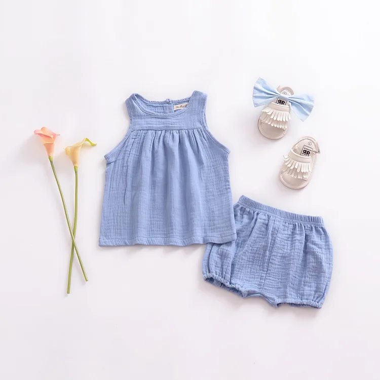 Summer Baby Girls Shorts Baby Girl Solid Design Loose-fitting Short Pants Girl Summer Clothing baby girl bloomers images - 6