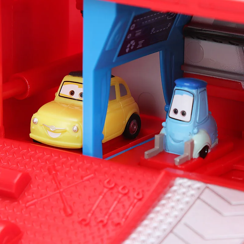 Дисней Pixar тачки игрушки Pixar тачки 3 путешествия время Mack с Guido Луиджи игровая пусковая установка набор Молнии Маккуин автомобиль игрушки