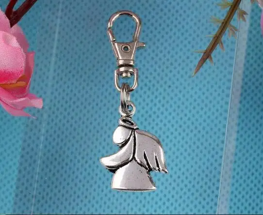 Vintage Silver Demon Eye Elephant Promise Angel Cowboy Shoe Key Chain For Keys Car Ring Gift Keychain Jewelry Accessories | Украшения и