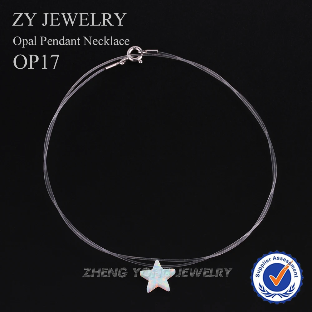 Ожерелье из белого опала 16 дюймов|stone jewelry|16 inchstar necklace |
