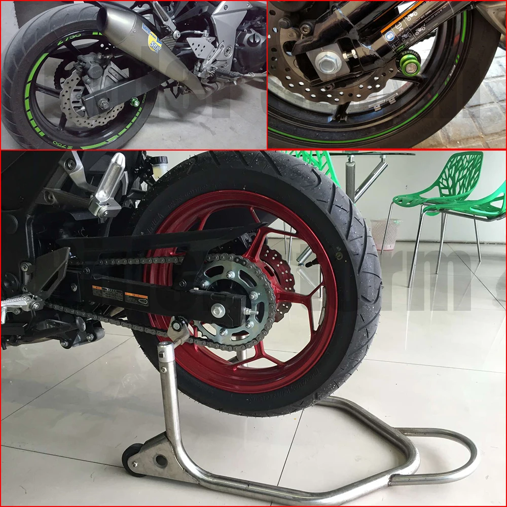 

8mm Green CNC Aluminum Motorcycle Swingarm Spools slider For KAWASAKI Z 800 Z800 ZX-6R ZX6R NINJA 2013-2016 2014 2015