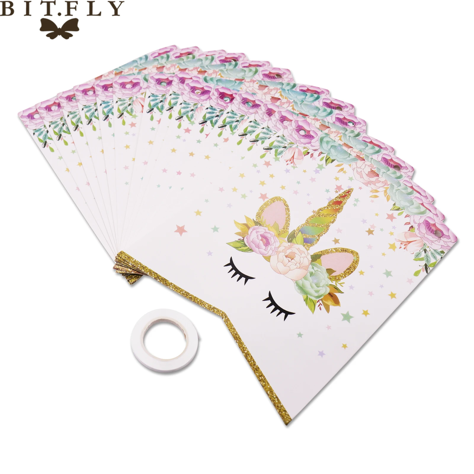 2 5 м Блестящий Розовый Единорог для вечерние ринки на день рождения баннер