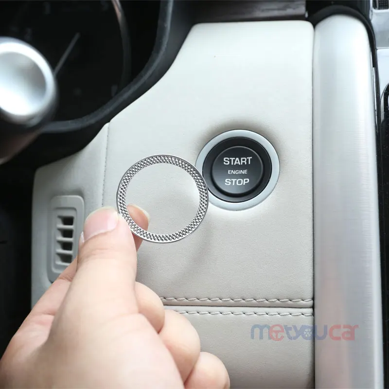 Хромированное автомобильное кольцо стартера двигателя для Land Rover Discovery 5 LR5 L462 2017