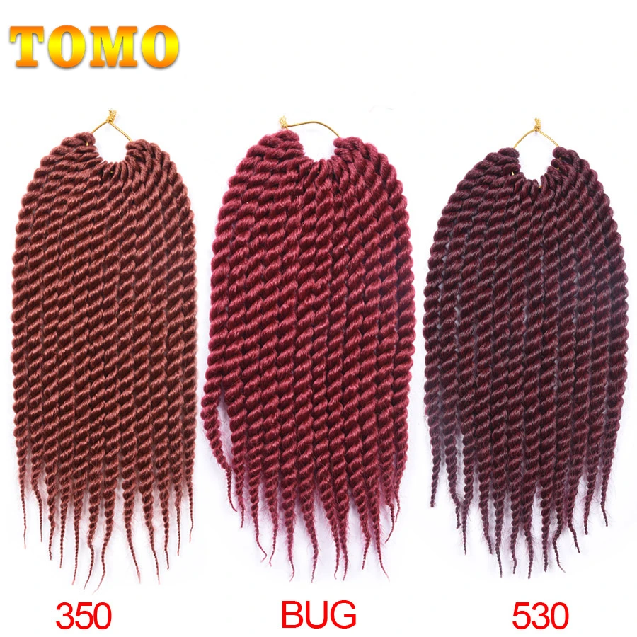 TOMO 1" 18" 12 прядей/упаковка, вязанные крючком косички, Сенегальские скрученные волосы, 18 цветов, Омбре, синтетические косички, волосы для наращивания, вязанные крючком