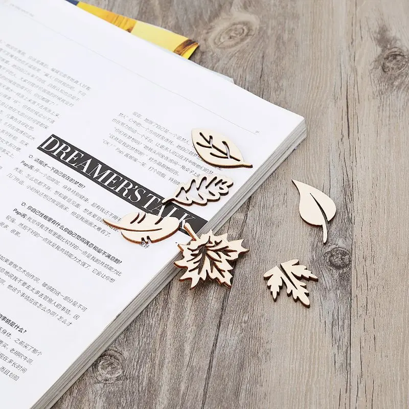 50pcs Laser Cut Wood Embellishment Wooden Leaves Shape Craft Wedding Decor 19QB|Поделки из дерева| |