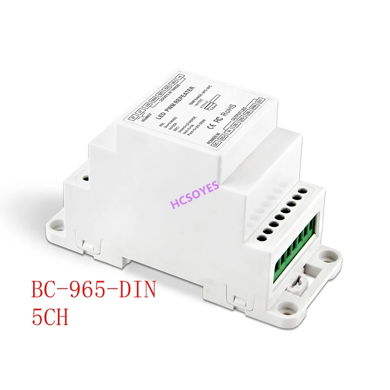 BC Led Power Repeater DIN Rail DC5V 12V 24V input Amplifier 3CH/4CH/5CH output Signal repeater BC-963-DIN/B | Лампы и освещение