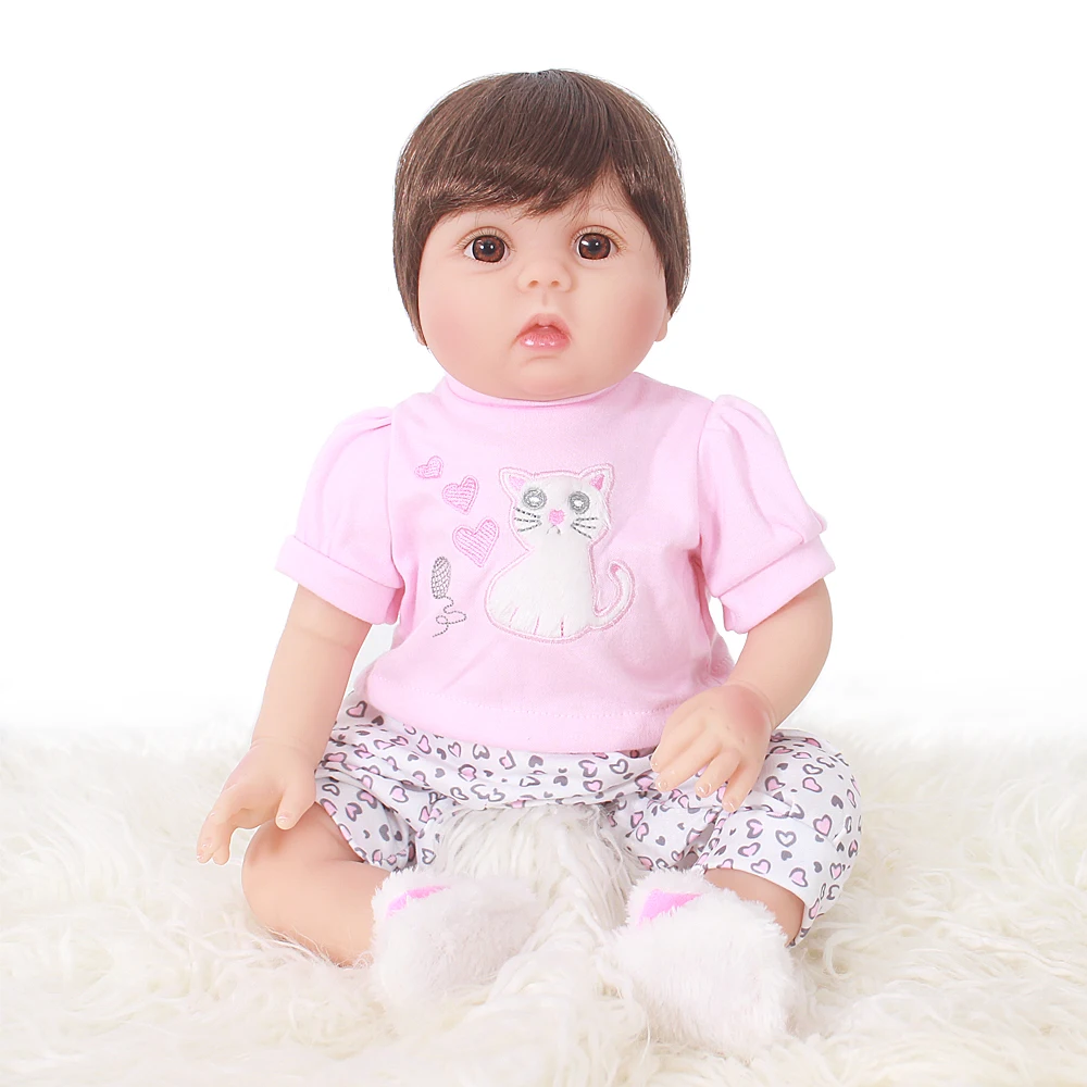 50 см Мягкая силиконовая виниловая Кукла Reborn Baby Doll игрушка Реалистичная ткань для