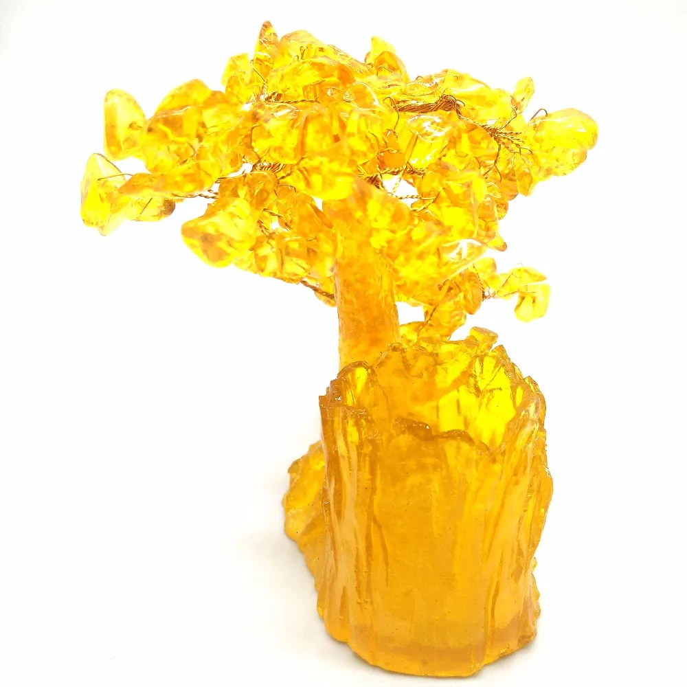 

180mm high quartz crystal bonsai money tree .cash cow It is a symbol of feng shui and wealth