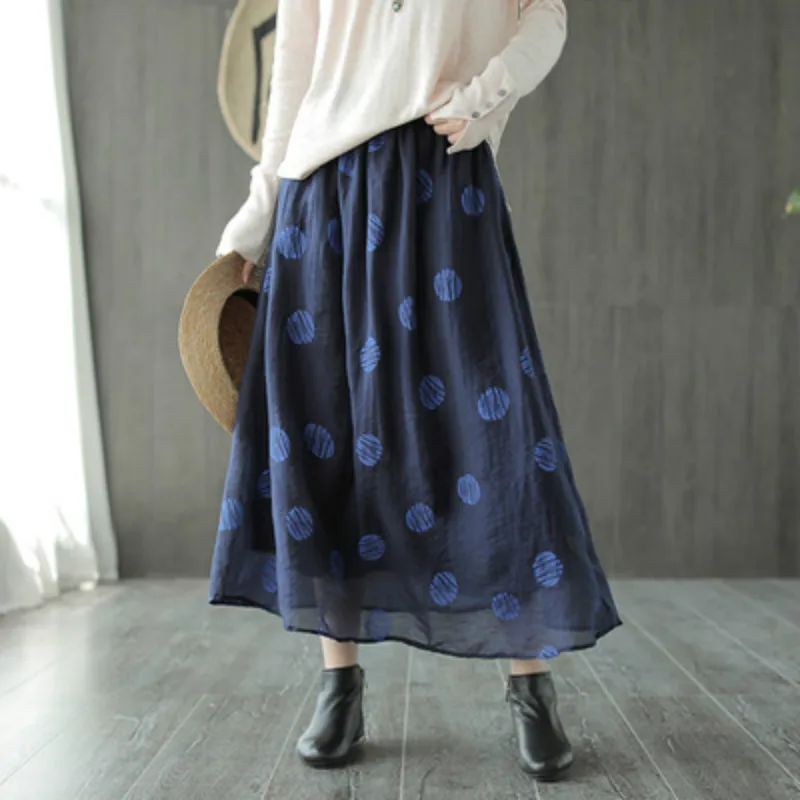 Buykud повседневные юбки 2019 новые летние женские Tencel льняные дышащие удобные мягкие
