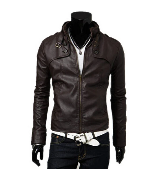 Мужская Тонкая кожаная куртка для мужчин дальше Всё повторяется не делайте