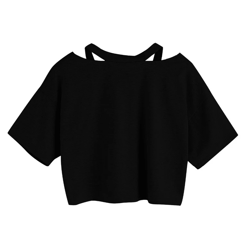 summer female Harajuku trend short paragraph loose sleeve top rose flower casual T-shirt | Женская одежда