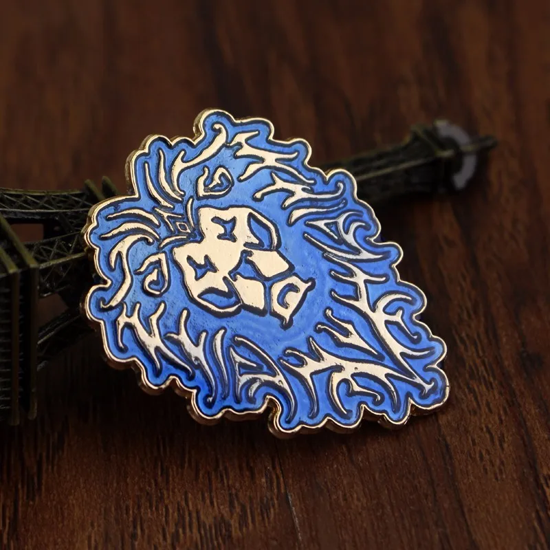 4 стиля новая мода игра фильм WOW сплав металлический значок брошь DOTA Alliance Орда Косплей брошь булавки для украшения для футболки