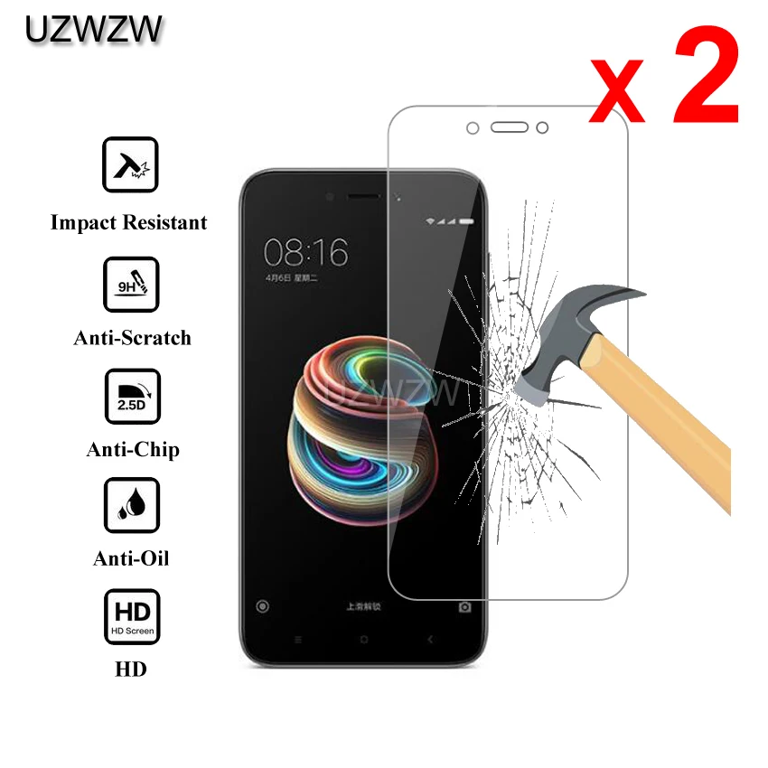 2pcs For Xiaomi Redmi 5A Premium 2.5D 0.26mm Tempered Glass Screen Protector For Xiaomi Redmi 5A Protective Glass