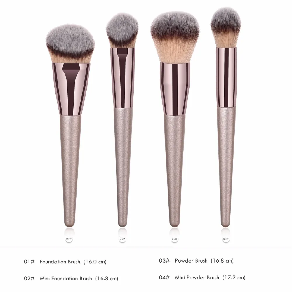 ENNKE 4 Pcs/Set Champagne Makeup Brushes Professional Powder Foundation Blending Cosmetic Set Kit Brochas Maquillaje set  Красота