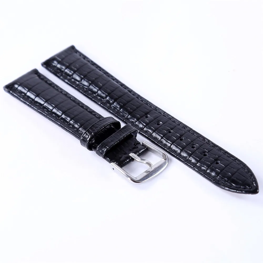 

Red Lizard Grain 12 14 16 18 20 22mm Genuine Cowhide Leather Watch Band Strap Bright Surface Watchbands Watches Belt Accessories