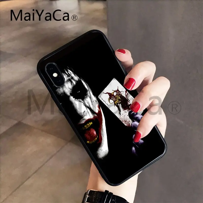 MaiYaCa Poker Joker Picture Classic Pictures Cover мобильный телефон чехол для iphone 7plus X 8 8plus и 5 5s 6s