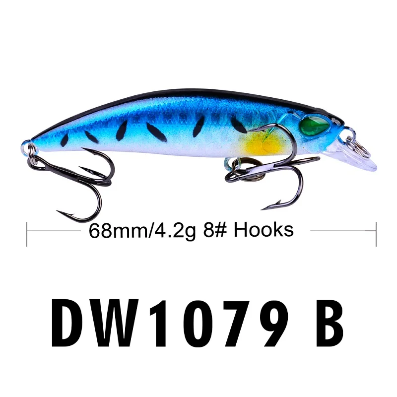 5 шт./лот новые рыболовные приманки PRO BEROS Style Minnow 4 2 г 0 15 унции/6 8 см 68 &quot набор