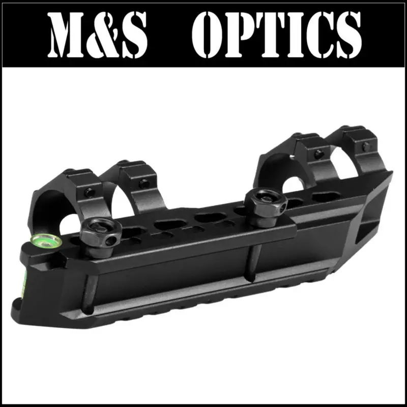 Трубчатое наклонное крепление 30 мм с пузырьковым уровнем Пикатинни 20 кольцо