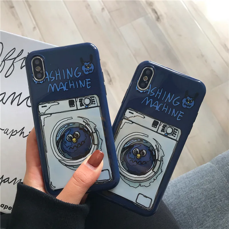 Синий мультяшный уличный креативный мягкий чехол для Apple iphone 6 6s 7 8 Plus X XS XR MAX