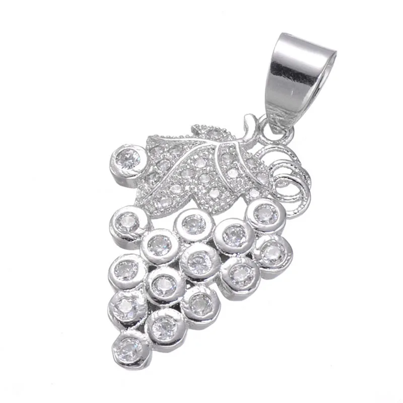 Горячая продажа ювелирных изделий Сияющий Циркон виноград плавающие амулеты для