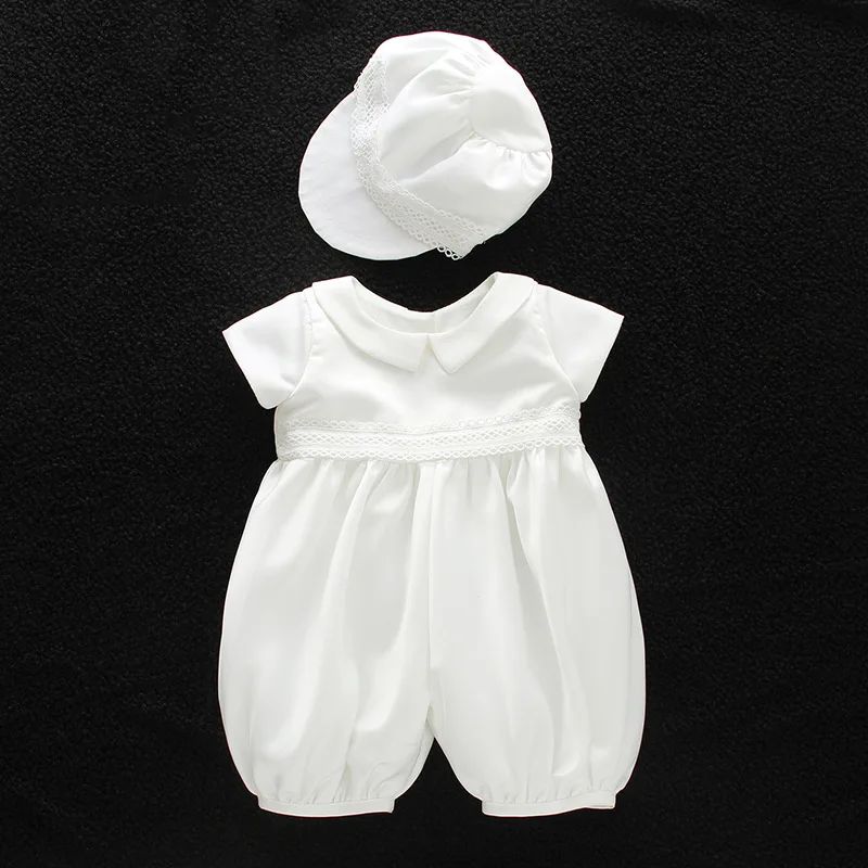 Baby Boy Baptism Gown Christening Dress Birthday Robe Flower Lace Applique 3 6 9 12 18 24 Month | Детская одежда и обувь