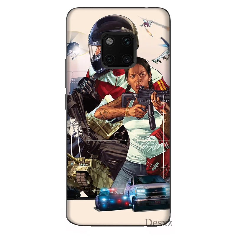 Чехол для телефона Rockstar Gta 5 Grand Theft Huawei mate 10 20 lite Pro 2 3 4 4i i Y5 Y7 Y9 prime Cover | Мобильные