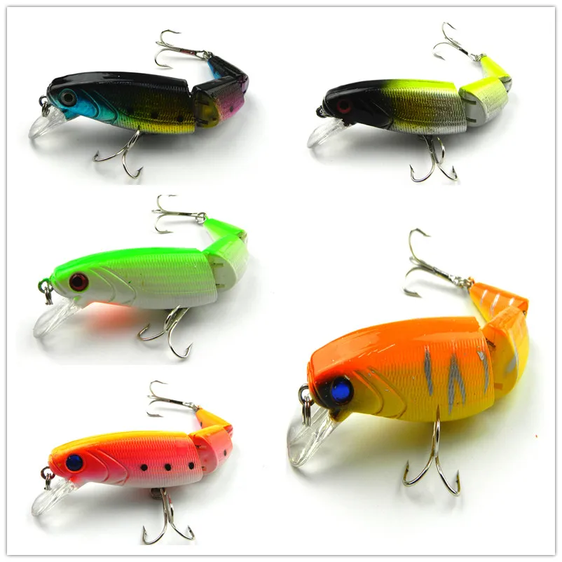 50pcs 10.5CM 14G 6# hooks Jointed Hard plasitc minnow fishing Baits pike bass peche trout fishing lures pesca fishing tackles enlarge