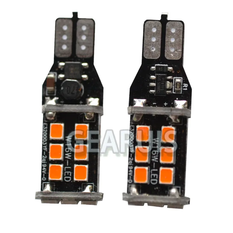 10X Высокая мощность T15 Canbus 15 SMD 2835 LED W16W без ошибок 15SMD автомобильная лампа заднего