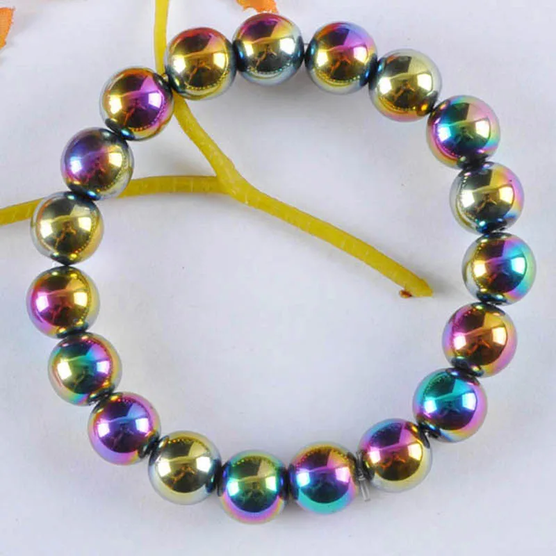 10 мм Motley Магнитный гематит женский браслет для подарка G356|bead bracelet|bangle jewelrybracelet