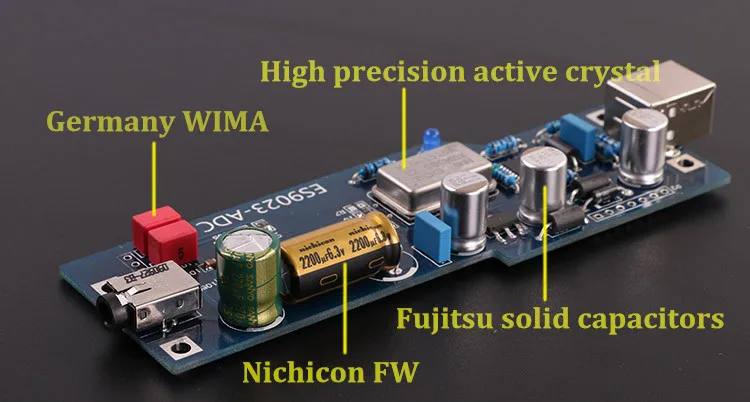 PCM2706+ ES9023 HIFI аудио ЦАП Плата/декодер плата/усилитель карты расширения/бездонный шум для A2 усилитель для наушников