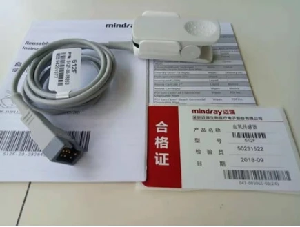 Датчик SpO2 Mindray 512F для взрослых зажим на палец PM5000/6000 MEC1000/2000/9000 VS800 T5/T8 зонд 1 м/3 фута|