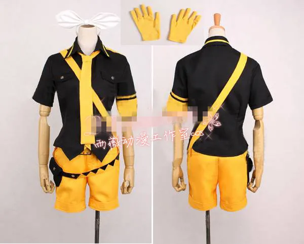

Anime VOCALOID Cosplay Halloween Party Cartoon Cos Kagamine Ren Love war Cos Man Woman Cosplay Costume