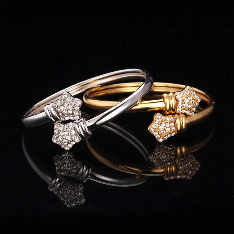 U7 Стразы Звезд Браслет Для Женщин Ювелирные Изделия Позолоченный Бесконечный