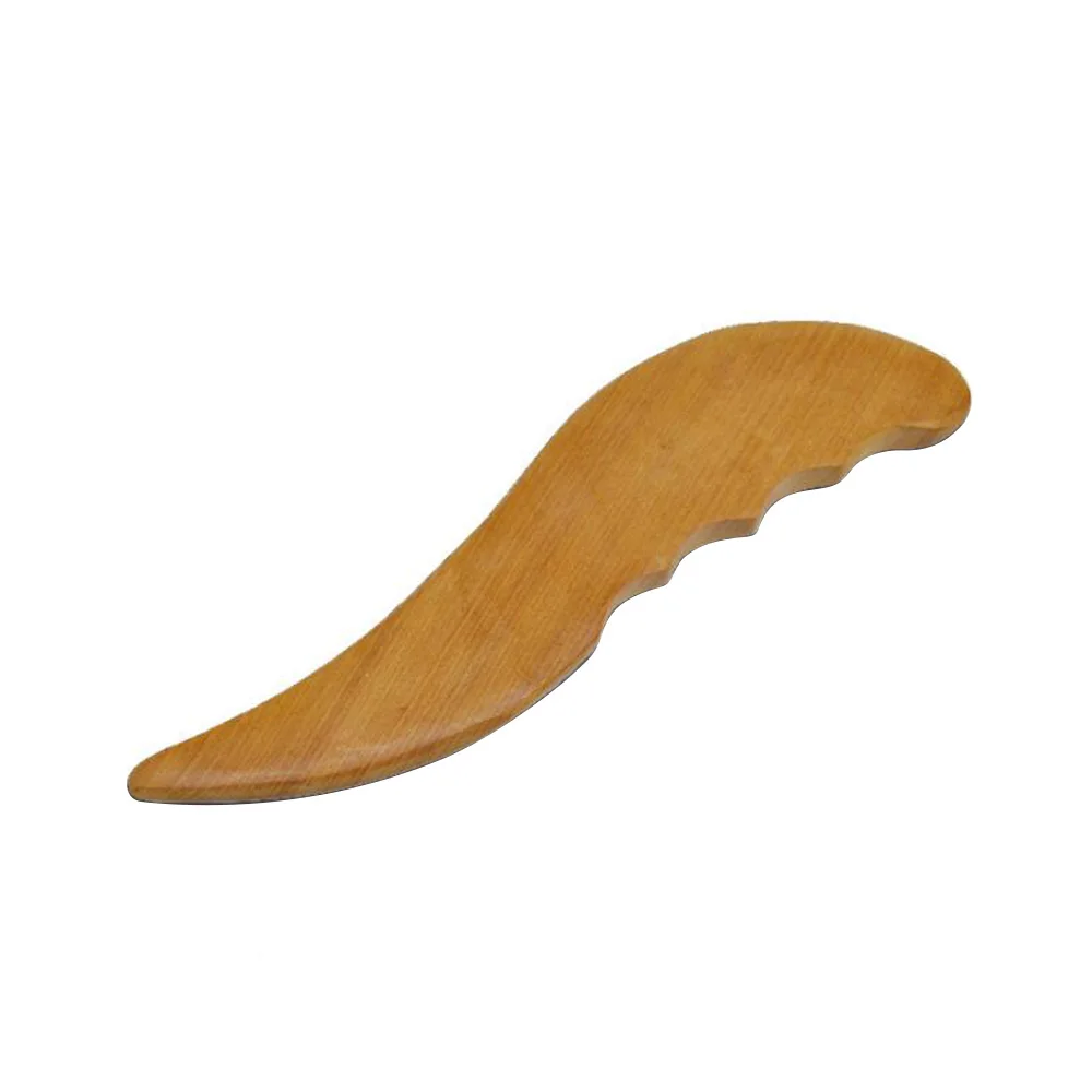 S shape Розничная,, Натуральный Деревянный Китайский Gua sha, инструмент для расслабления лица, живота, рук, ног, тела, массажер - Цвет: S shape