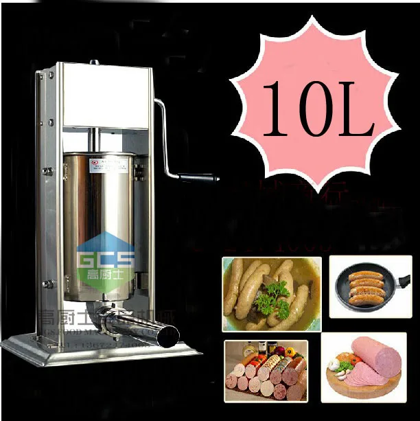 

Free shipping 10L Manual Sausage meat extruder Sausage filler machine