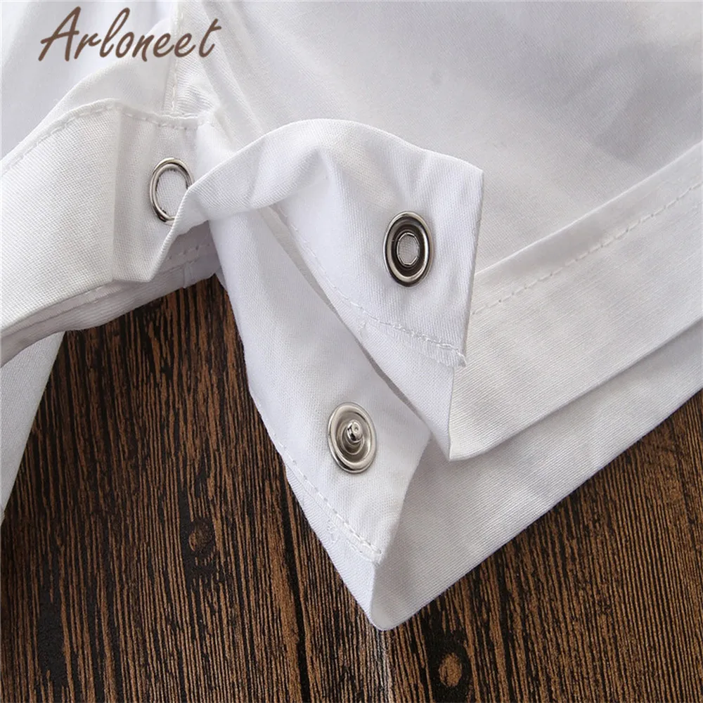 ARLONEET Clothes newborn baby boy Bow Blouse Solid shirt Top Bib pants high quality 2pcs gentleman 2019 summer Outfit |