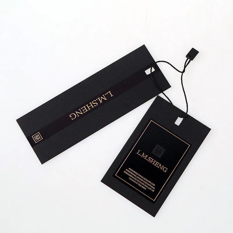 

Custom printed gold silver logo gift garment paper hang tag for cloth VK320