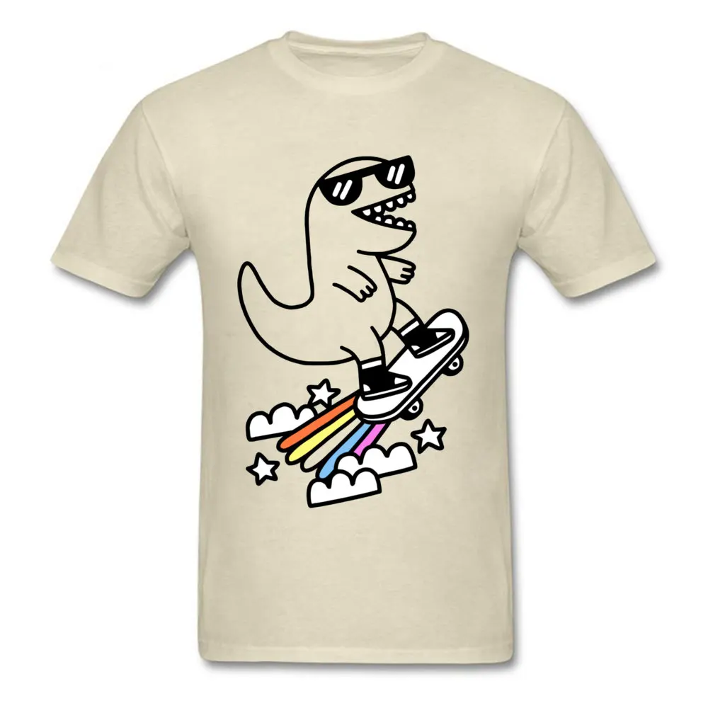 T Shirt Skater T-Rex T-shirt Men Hip Hop Tshirt 2019 Green Tops 100% Cotton Streetwear Skateboard Tee Youth Anime Clothes Custom | Мужская