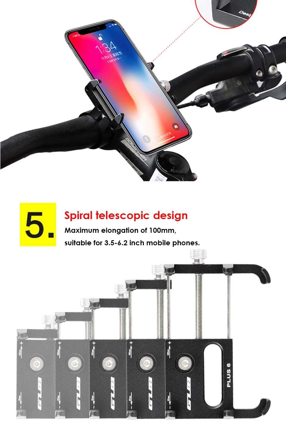 Vmonv алюминиевый держатель для велосипеда мотоцикла для iPhone Регулируемая универсальная подставка для руля велосипеда мобильного телефона gps